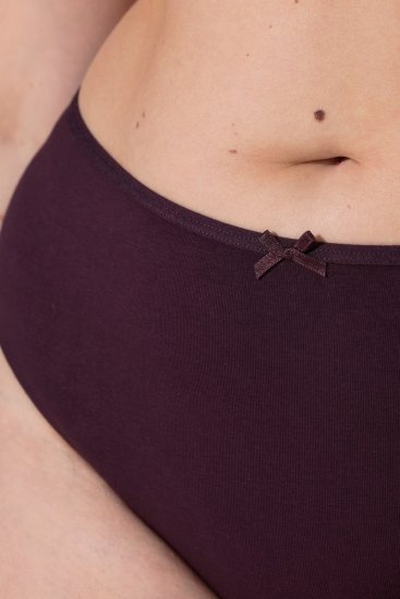 Ulla Popken 852758 Vzorované tanga kalhotky 5 ks Švestková - Kalhotky - 