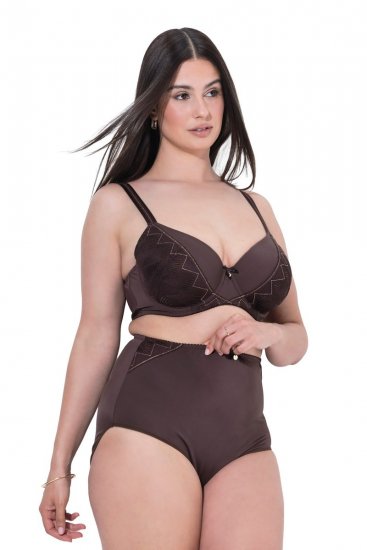 Ulla Popken 853062 Boxerky Hnědá - Kalhotky - 