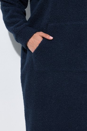 Ulla Popken 853353 Domácí šaty s kapucí Tmavě modrá - Pyžama/oblečení pro volný čas - 