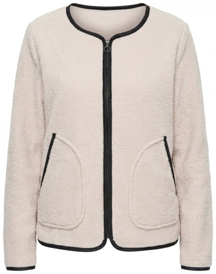 Ulla Popken 853685 Teddy bunda Šampaňská - Bundy - Dámské bundy velkých velikostí