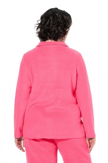 Ulla Popken 854200 Fleecová bunda Růžová - Bundy - Dámské bundy velkých velikostí
