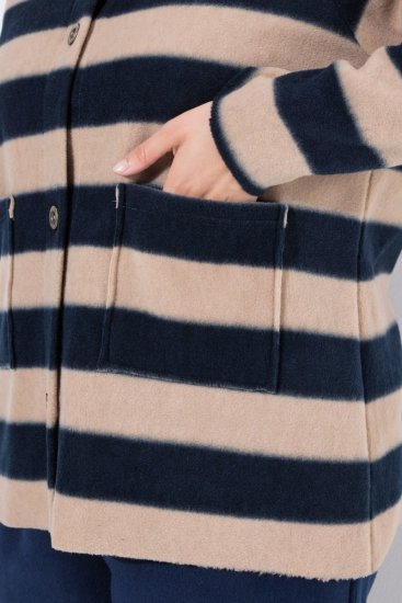 Ulla Popken 854366 Fleecová bunda Světle hnědá - Bundy - Dámské bundy velkých velikostí