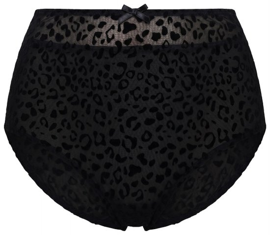 Ulla Popken 854551 Boxerky se zvířecím vzorem Černá - Kalhotky - 
