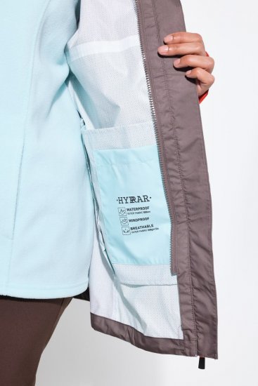 Ulla Popken 855313 Parka Taupe - Kabáty - Dámské kabáty pro plnoštíhlé