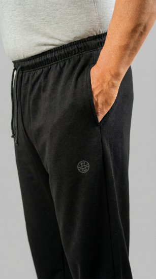 20 Nodi Grecale Stretch Fleece Cotton Sports Pants with Enzyme and Soft Touch Treatment Black - Tepláky & kraťasy - Tepláky a Teplákové Kraťasy 2XL-12XL