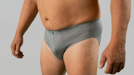 20 Nodi 974 Stretch Cotton Briefs with Internal Elastic Band and Low Rise Grey - Slipy - Slipy 2XL-8XL