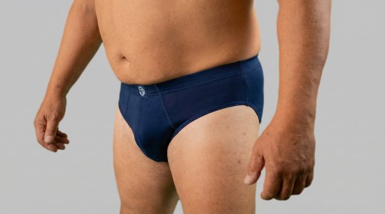 20 Nodi 974 Stretch Cotton Briefs with Internal Elastic Band and Low Rise Navy - Spodní prádlo - Spodní Prádlo Nadměrné Velikosti 2XL-8XL