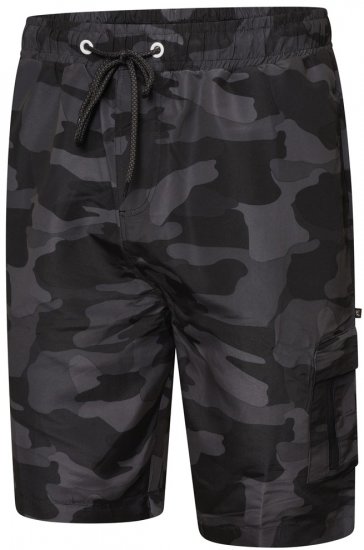 Kam Jeans 3010 camo print koupací šortky tmavě šedé - Spodní prádlo - Spodní Prádlo Nadměrné Velikosti 2XL-8XL