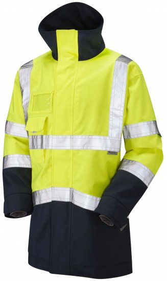 Leo Clovelly Breathable Executive Anorak Hi-Vis Yellow/Navy - Pracovní oděvy - Pracovní Oděvy 3XL-6XL