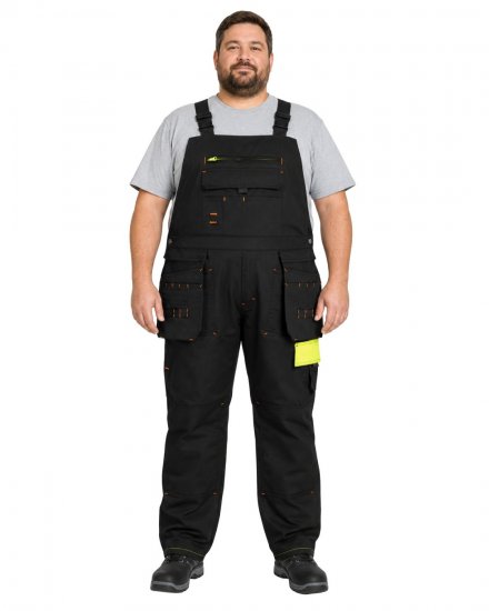 Adamo 109100 Laclové Kalhoty Černá - Pracovní oděvy - Pracovní Oděvy 3XL-6XL