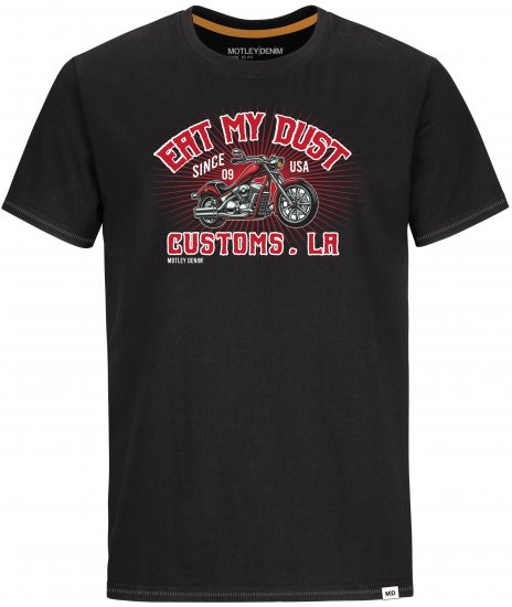 Motley Denim T-shirt Amble Black - Trička - Trička nadměrné velikosti - 2XL-14XL