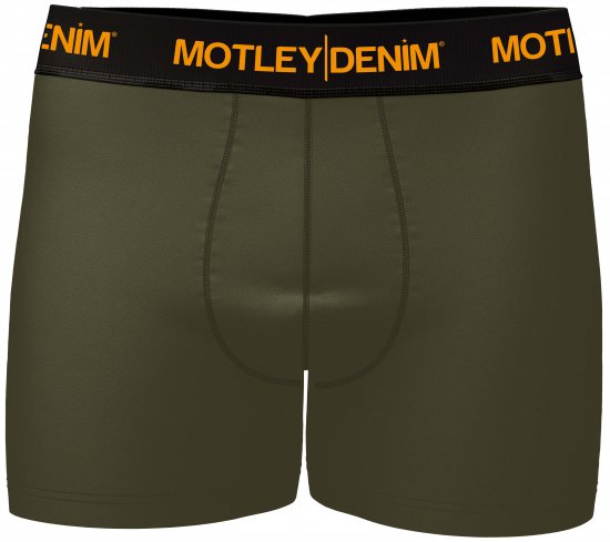 Motley Denim Amsterdam Boxershorts Dark Khaki 2-pack - Spodní prádlo - Spodní Prádlo Nadměrné Velikosti 2XL-8XL