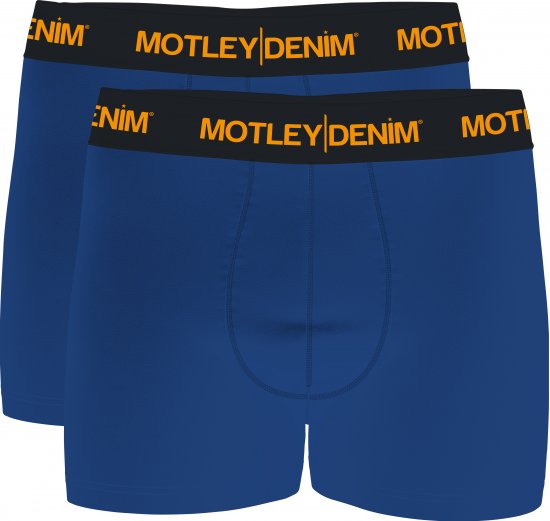 Motley Denim Amsterdam Boxershorts Royal Blue 2-pack - Spodní prádlo - Spodní Prádlo Nadměrné Velikosti 2XL-8XL
