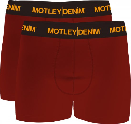 Motley Denim Amsterdam Boxershorts Red 2-pack - Spodní prádlo - Spodní Prádlo Nadměrné Velikosti 2XL-8XL