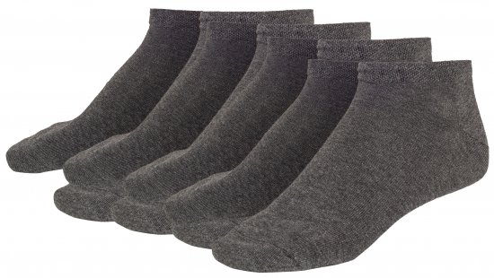 Adamo Anton sneaker-socks Charcoal 4-pack - Spodní prádlo - Spodní Prádlo Nadměrné Velikosti 2XL-8XL