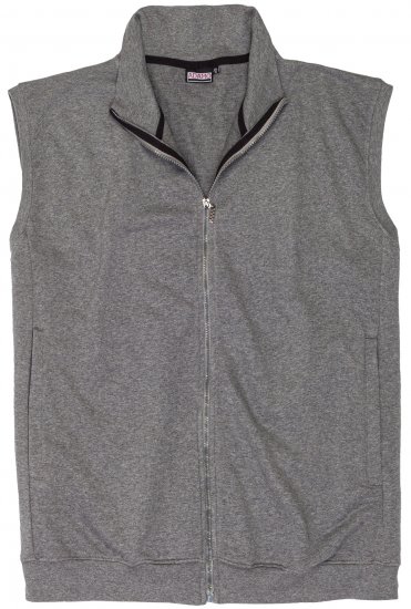 Adamo Athen Sweatvest Full Zipper Grey - Mikiny & mikiny s kapucí - Mikiny & Mikiny s kapucí 2XL-12XL