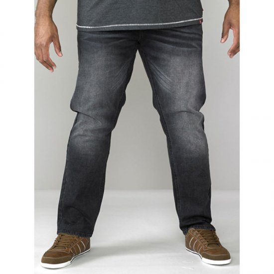 D555 Benson Tapered Fit Stretch Jeans Stonewash TALL SIZES - PÁNSKÉ OBLEČENÍ MT-6XLT - TALL-velikosti