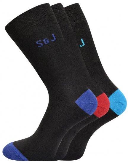 Smith & Jones Blear 3-pack Socks (46-49) - Spodní prádlo - Spodní Prádlo Nadměrné Velikosti 2XL-8XL