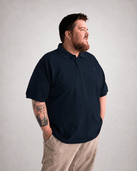 Motley Denim Bratislava Polo Navy - Polokošile - Polokošile 2XL-8XL - Trička s límečkem 2XL-8XL