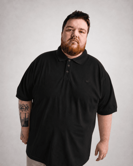 Motley Denim Bratislava Polo Black - Polokošile - Polokošile 2XL-8XL - Trička s límečkem 2XL-8XL
