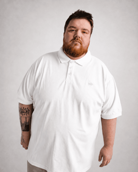 Motley Denim Bratislava Polo White - Polokošile - Polokošile 2XL-8XL - Trička s límečkem 2XL-8XL
