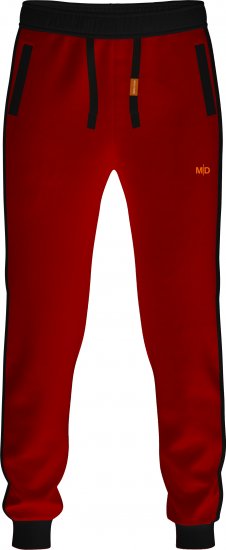 Motley Denim Bremen Sweatpants Red/Black - Tepláky & kraťasy - Tepláky a Teplákové Kraťasy 2XL-12XL