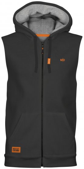 Motley Denim Brussels Sleeveless Hoodie Charcoal - Mikiny & mikiny s kapucí - Mikiny & Mikiny s kapucí 2XL-12XL