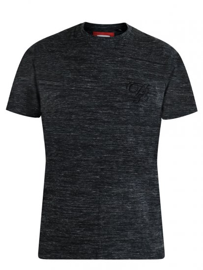 D555 Chalmer Couture Space Dye T-shirt Black - Trička - Trička nadměrné velikosti - 2XL-14XL