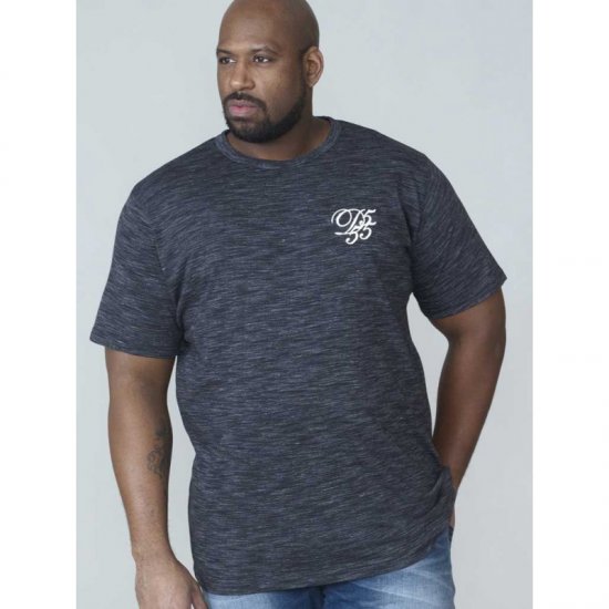 D555 Chalmer Couture Space Dye T-shirt Black - Trička - Trička nadměrné velikosti - 2XL-14XL