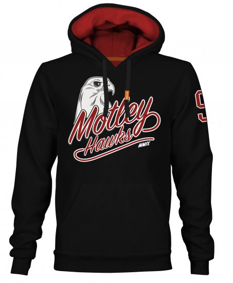 Motley Denim Corby Hoodie Black - Mikiny & mikiny s kapucí - Mikiny & Mikiny s kapucí 2XL-12XL