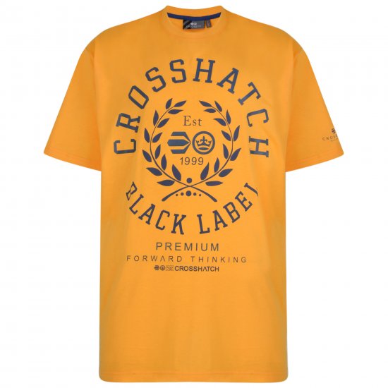 Crosshatch Laygos T-shirt Yellow - Trička - Trička nadměrné velikosti - 2XL-14XL