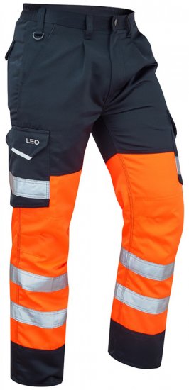 Leo Bideford Cargo Pants Hi-Vis Orange/Navy - Pracovní Oděvy - Pracovní Oděvy 3XL-6XL