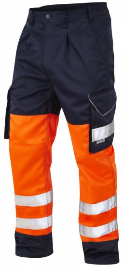 Leo Bideford Cargo Pants Hi-Vis Orange/Navy - Pracovní oděvy - Pracovní Oděvy 3XL-6XL