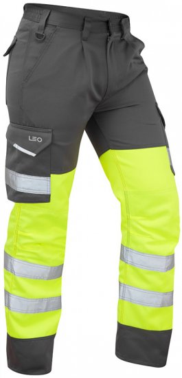 Leo Bideford Cargo Pants Hi-Vis Yellow/Grey - Pracovní oděvy - Pracovní Oděvy 3XL-6XL