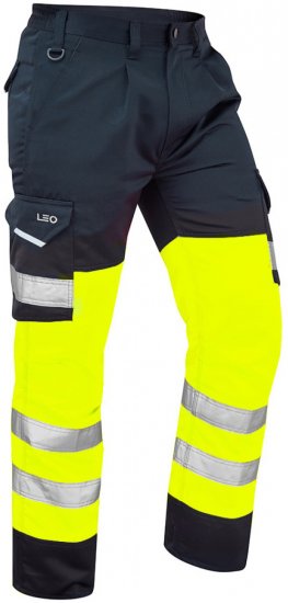 Leo Bideford Cargo Pants Hi-Vis Yellow/Navy - Pracovní oděvy - Pracovní Oděvy 3XL-6XL
