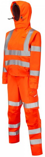 Leo Honeychurch EcoViz 10KX Performance+ Women's Breathable 2-Part Coverall Hi-Vis Orange - Pracovní Oděvy - 