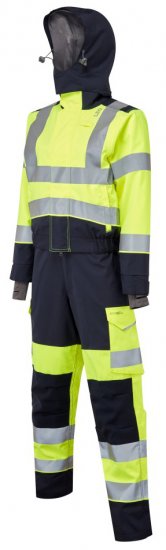 Leo Honeychurch EcoViz 10KX Performance+ Women's Breathable 2-Part Coverall Hi-Vis Yellow/Navy - Pracovní Oděvy - 