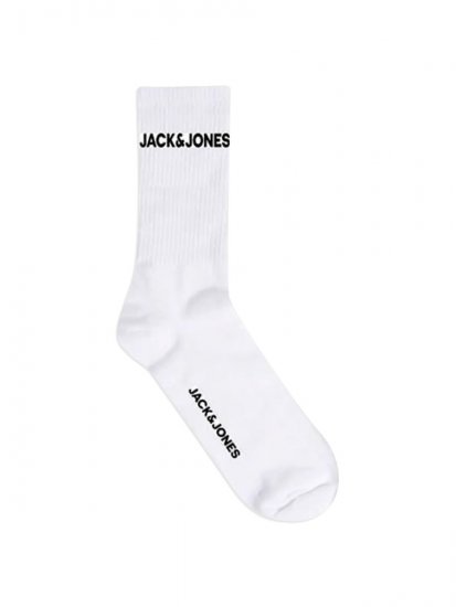 Jack & Jones Basic Logo Tenisové ponožky Bílá 5-pack - Spodní prádlo - Spodní Prádlo Nadměrné Velikosti 2XL-8XL