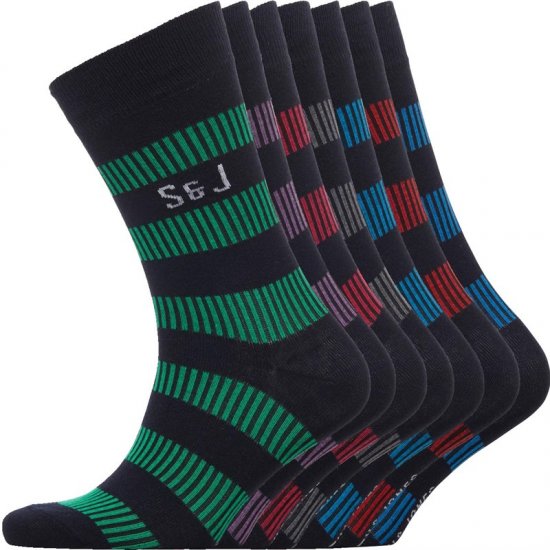 Smith & Jones Dasher 7-pack Socks - Spodní prádlo - Spodní Prádlo Nadměrné Velikosti 2XL-8XL