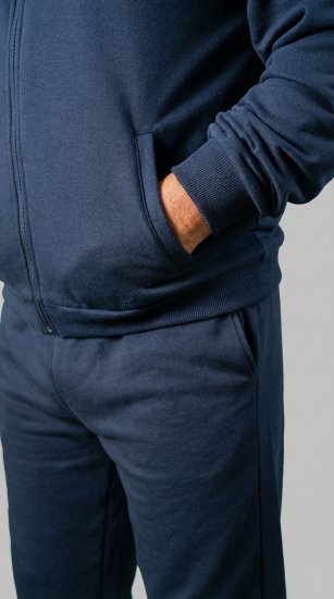 20 Nodi Ostro Stretch Fleece Cotton Tracksuit Navy - Teplákové soupravy - Teplákové soupravy nadměrné velikosti