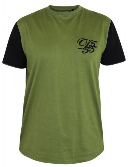 D555 Demarcus Couture T-shirt Khaki - Trička - Trička nadměrné velikosti - 2XL-14XL