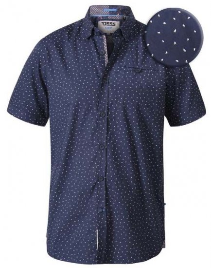 D555 Derwent Short Sleeve Shirt Navy - Košile - Košile 2XL-10XL