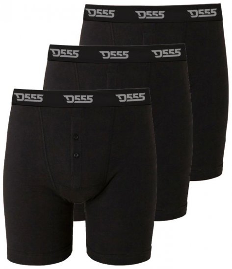 D555 Driver Boxershorts 3-pack Black - Spodní prádlo - Spodní Prádlo Nadměrné Velikosti 2XL-8XL