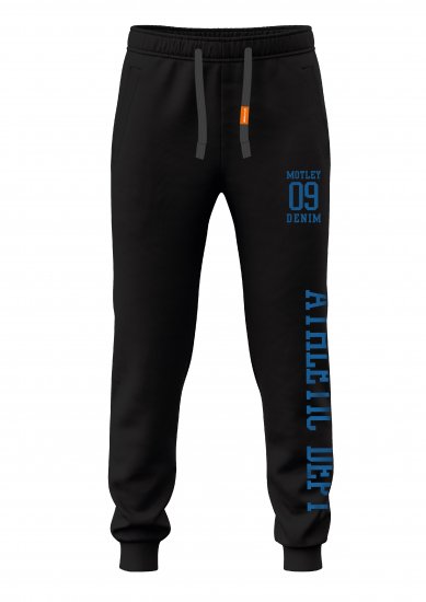 Motley Denim Dublin Sweatpants Black - Tepláky & kraťasy - Tepláky a Teplákové Kraťasy 2XL-12XL