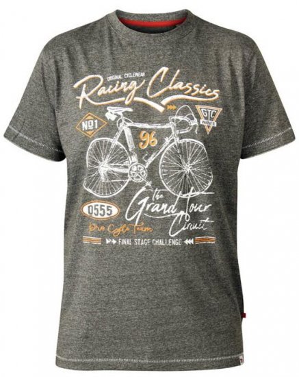 D555 Eastwood Bicycle Crew Neck T-Shirt Khaki - Trička - Trička nadměrné velikosti - 2XL-14XL