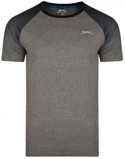 Slazenger Eli T-shirt Charcoal - Trička - Trička nadměrné velikosti - 2XL-14XL