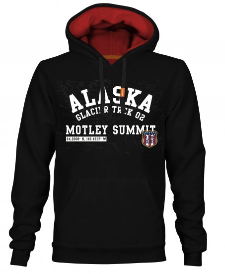 Motley Denim Elland Hoodie Black - Mikiny & mikiny s kapucí - Mikiny & Mikiny s kapucí 2XL-12XL