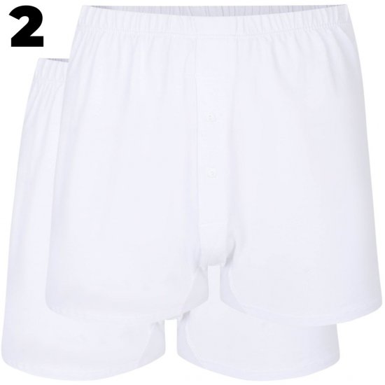 Espionage U001W boxerky balení po 2 bílá - Spodní prádlo - Spodní Prádlo Nadměrné Velikosti 2XL-8XL