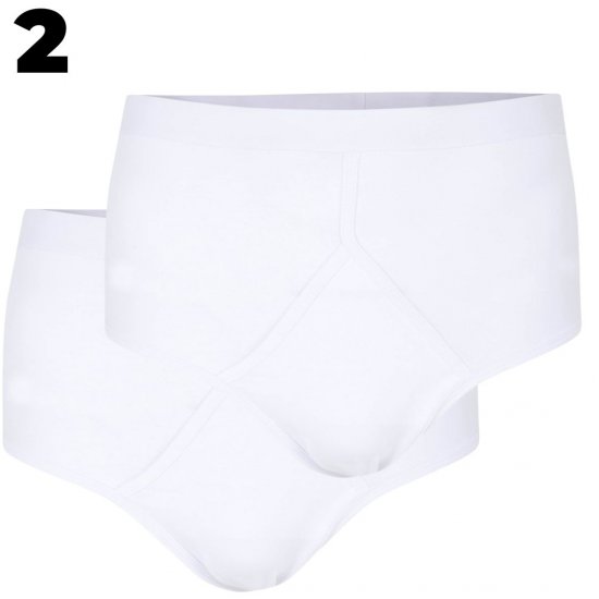 Espionage U003W slipy balení po 2 bílá - Spodní prádlo - Spodní Prádlo Nadměrné Velikosti 2XL-8XL