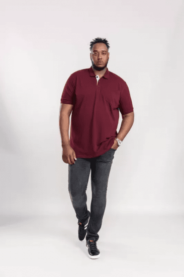 D555 Grant Polo Shirt Maroon - Polokošile - Polokošile 2XL-8XL - Trička s límečkem 2XL-8XL